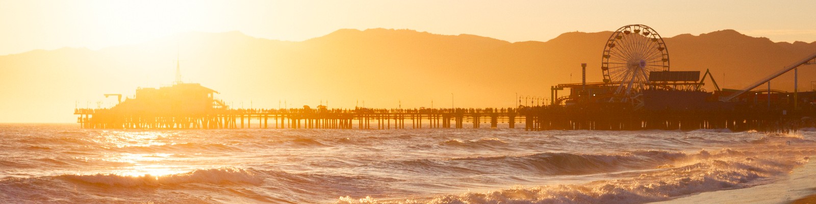View of the famous coastline along Santa Monica near UCLA